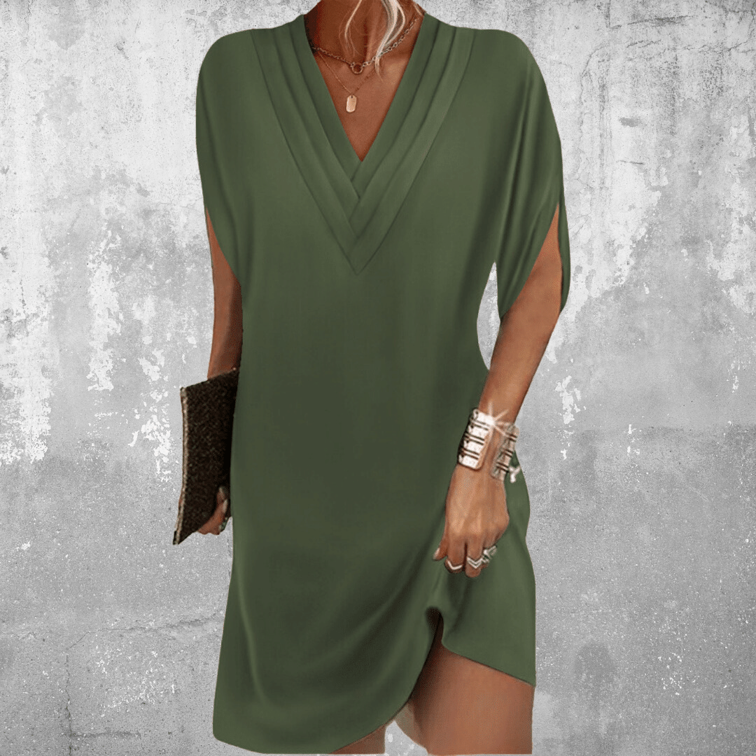 Dam Klänning | V-ringad | Oversize | Sommar