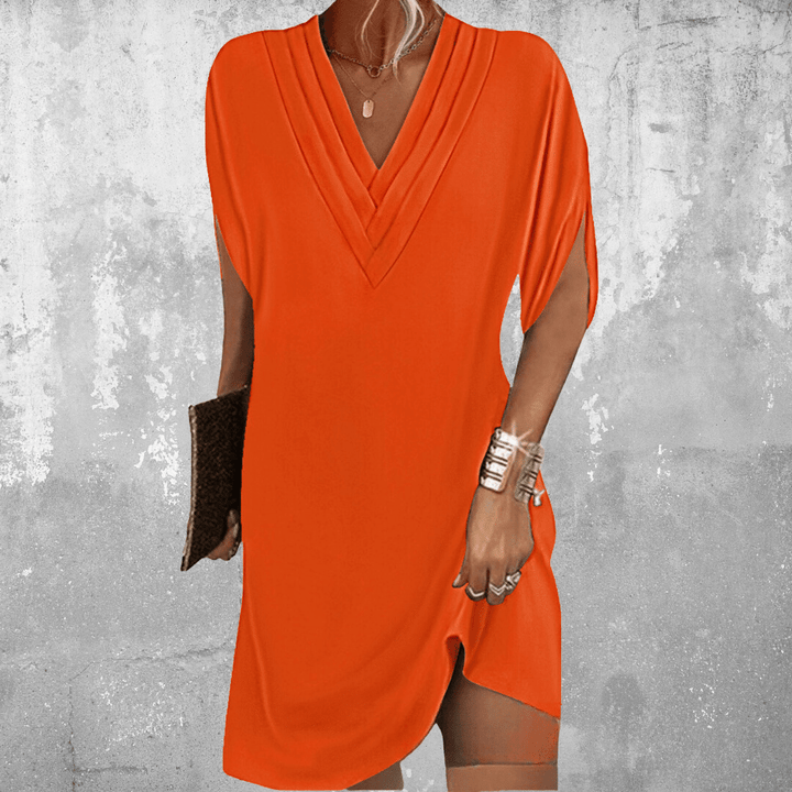 Dam Klänning | V-ringad | Oversize | Sommar