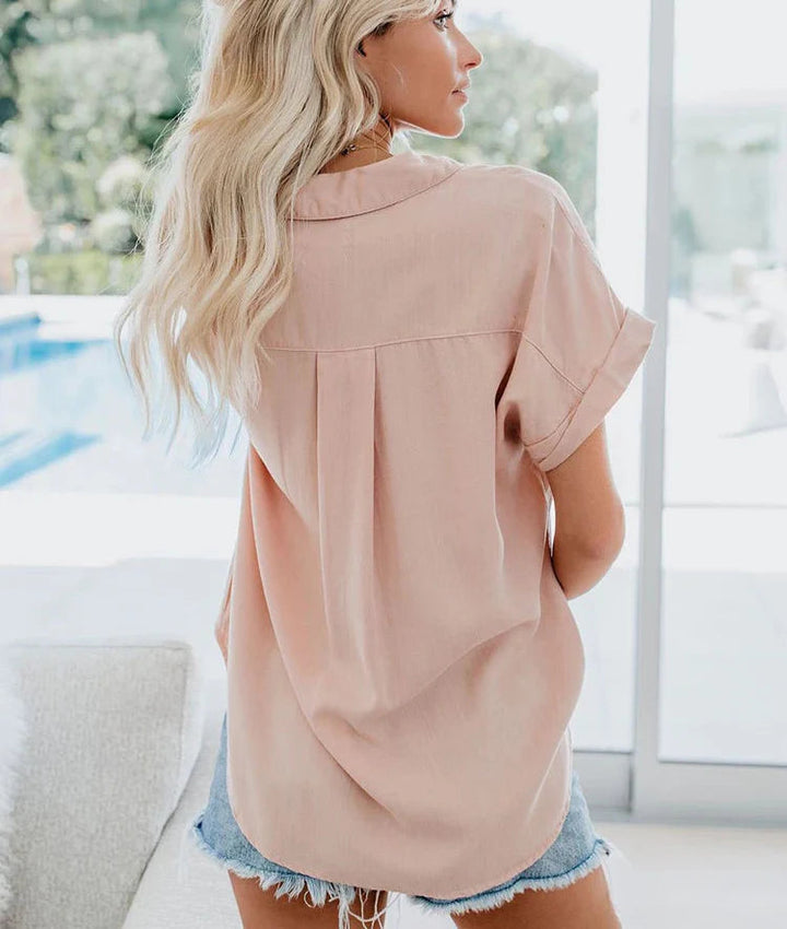 Dam Blus | Kortärmad Button-down | Casual | Sommar
