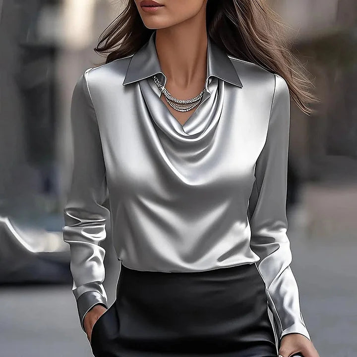 Dam Blus | Långärmad | Elegant | Sommar