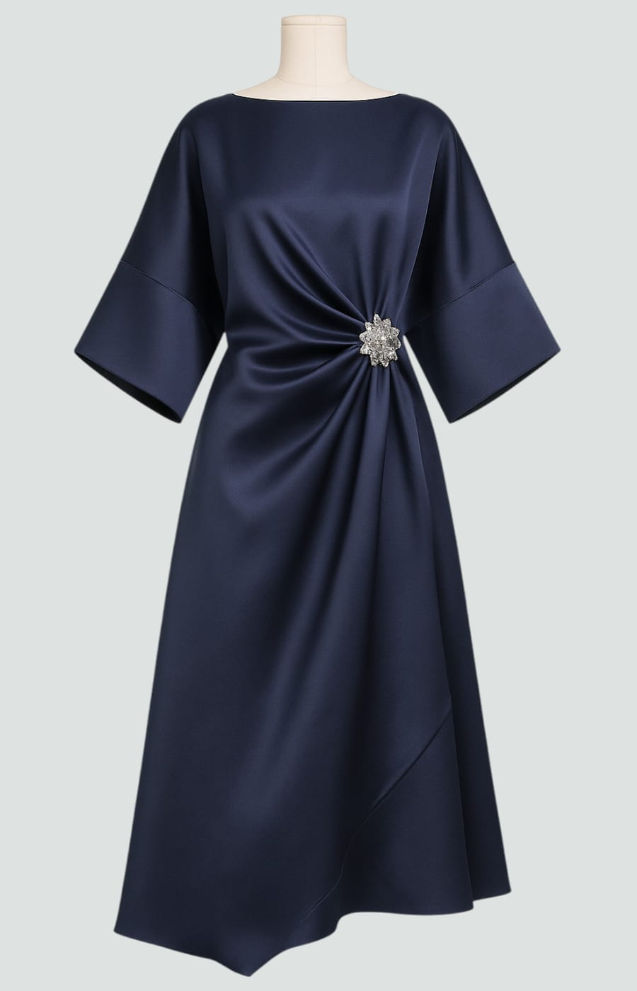 Dam Klänning | Lång Satin | Elegant | Sommar