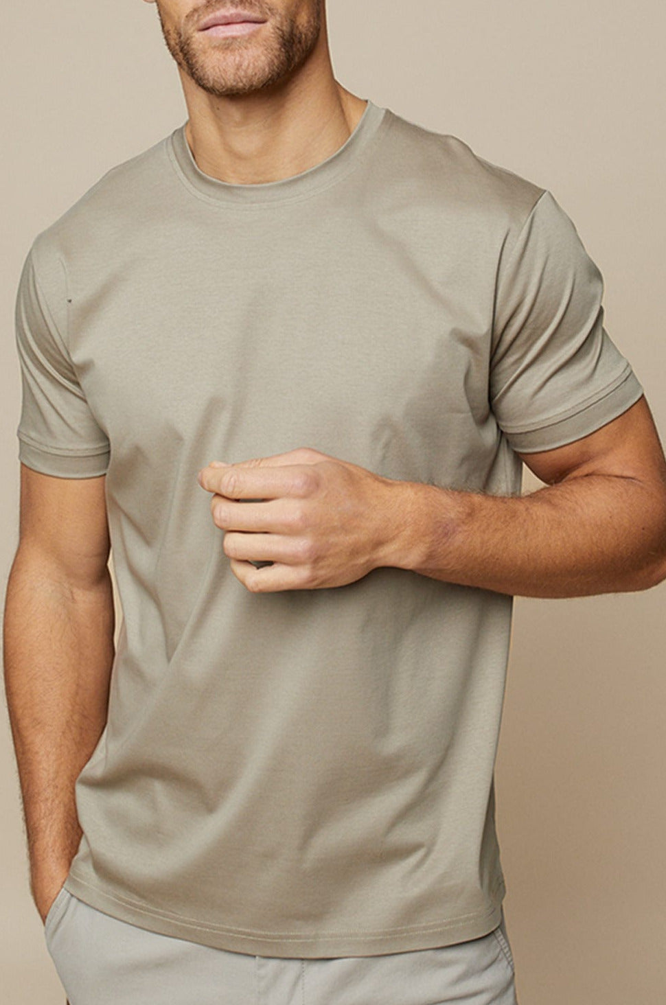 Herr-T-shirt | Slim fit | Rund hals | Sommar
