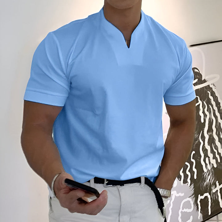 Herr T-shirt | Slimfit | Öppen Hals | Sommar