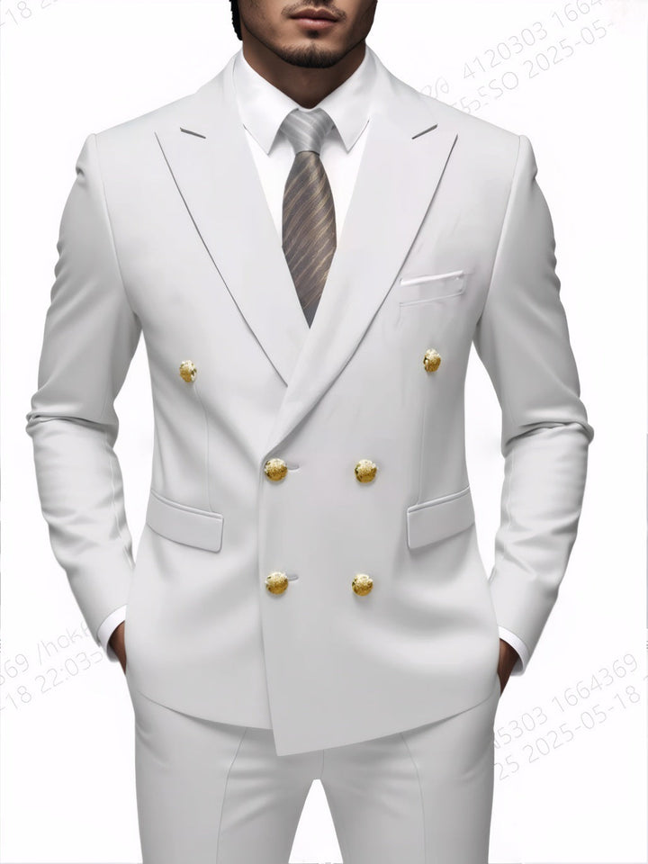 Herr Blazer | Getailleerd Elegant | Dubbelknäppt | Sommar