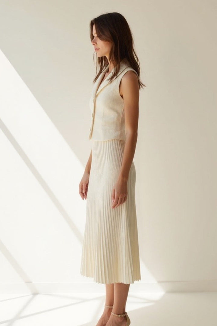 Dam Set | Elegant | Plisserad Midi | Sommar