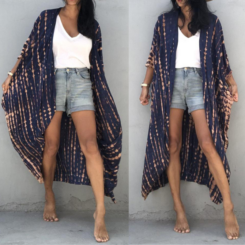 Strandkimono för kvinnor | virvlande cape | lätt och luftig | Sommar