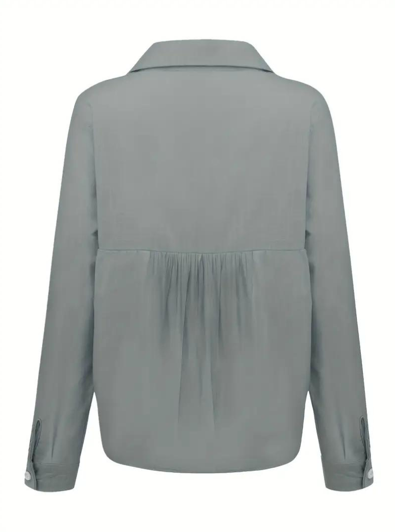 Dam Blus | Ledig Passform | Knappstängning | Sommar