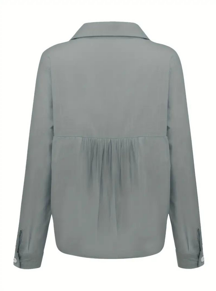 Dam Blus | Ledig Passform | Knappstängning | Sommar