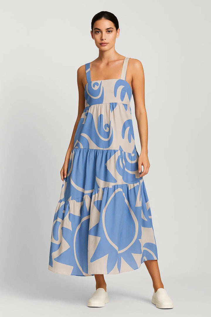 Dames Klänning | Oversized Elegant | Midi Lengd | Sommar