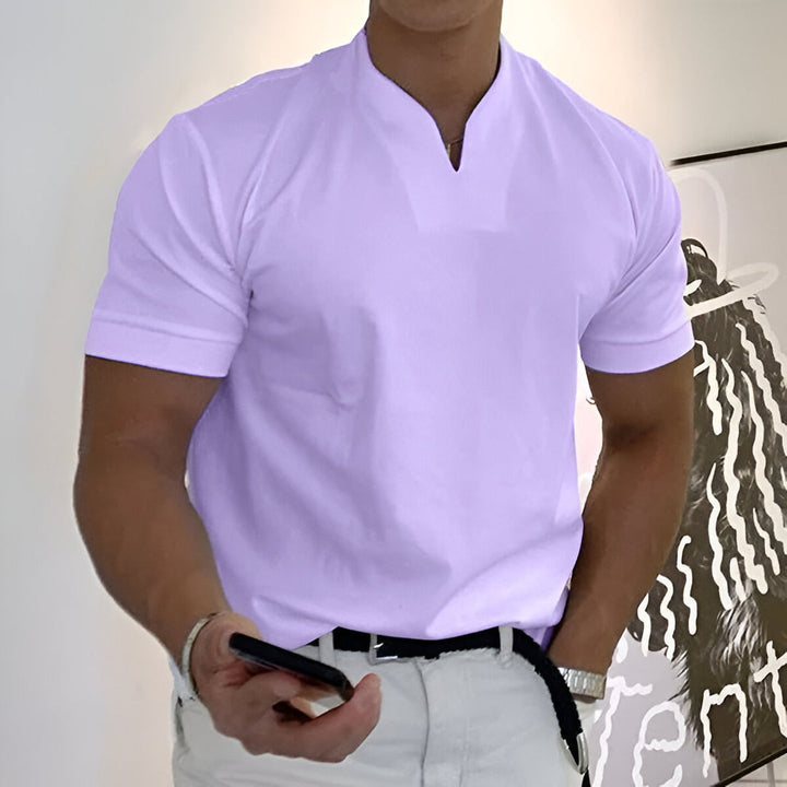 Herr T-shirt | Slimfit | Öppen Hals | Sommar