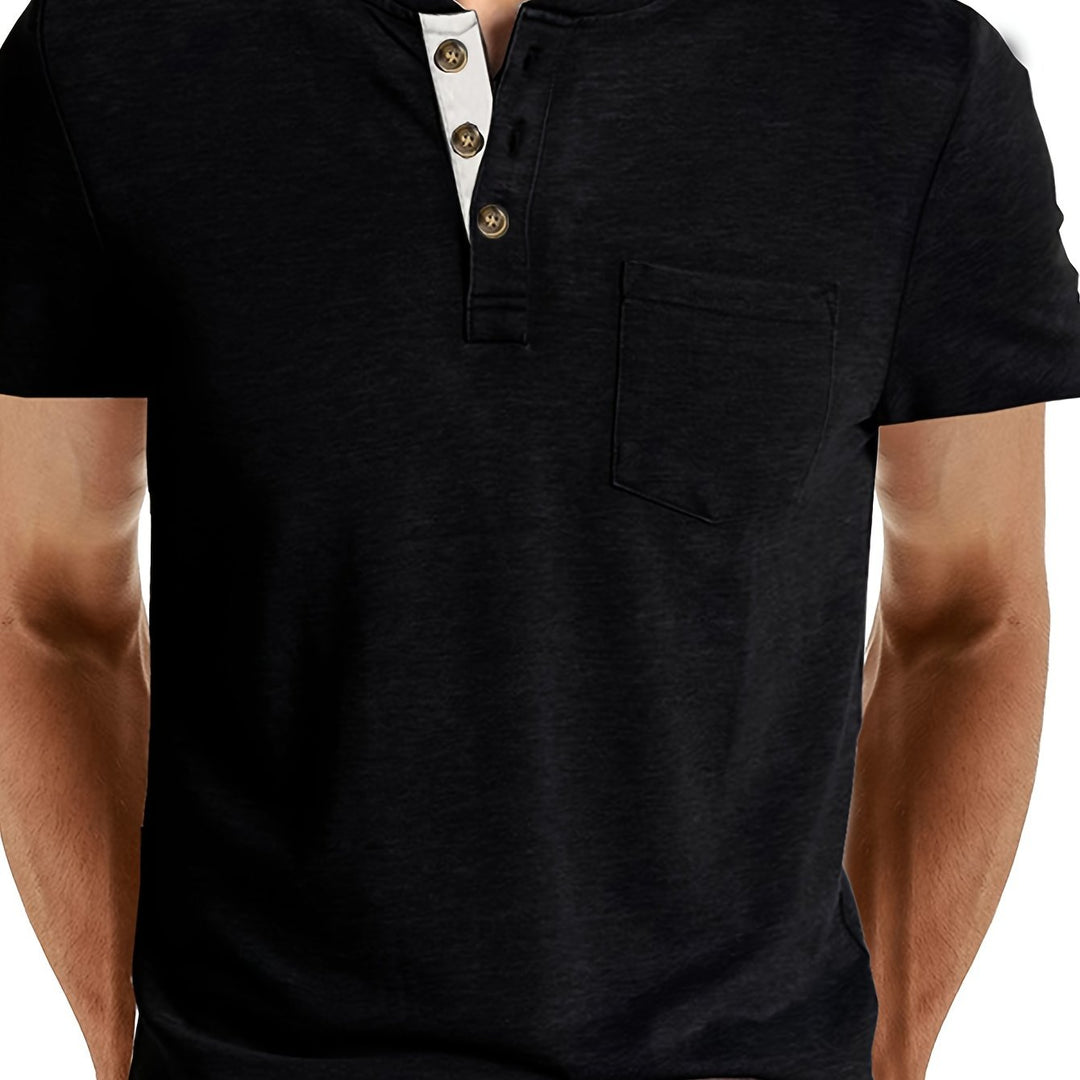 Herr T-shirt | Med Knappar | Med Knappar | Sommar