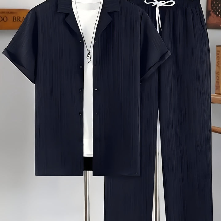 Herr Set | Elegant | Med Knappar | Sommar
