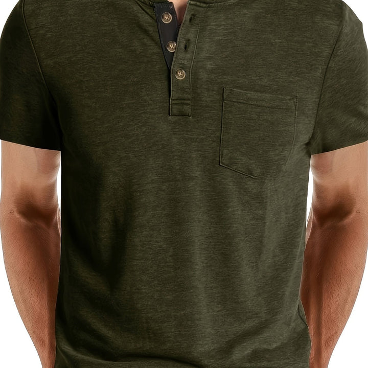 Herr T-shirt | Med Knappar | Med Knappar | Sommar