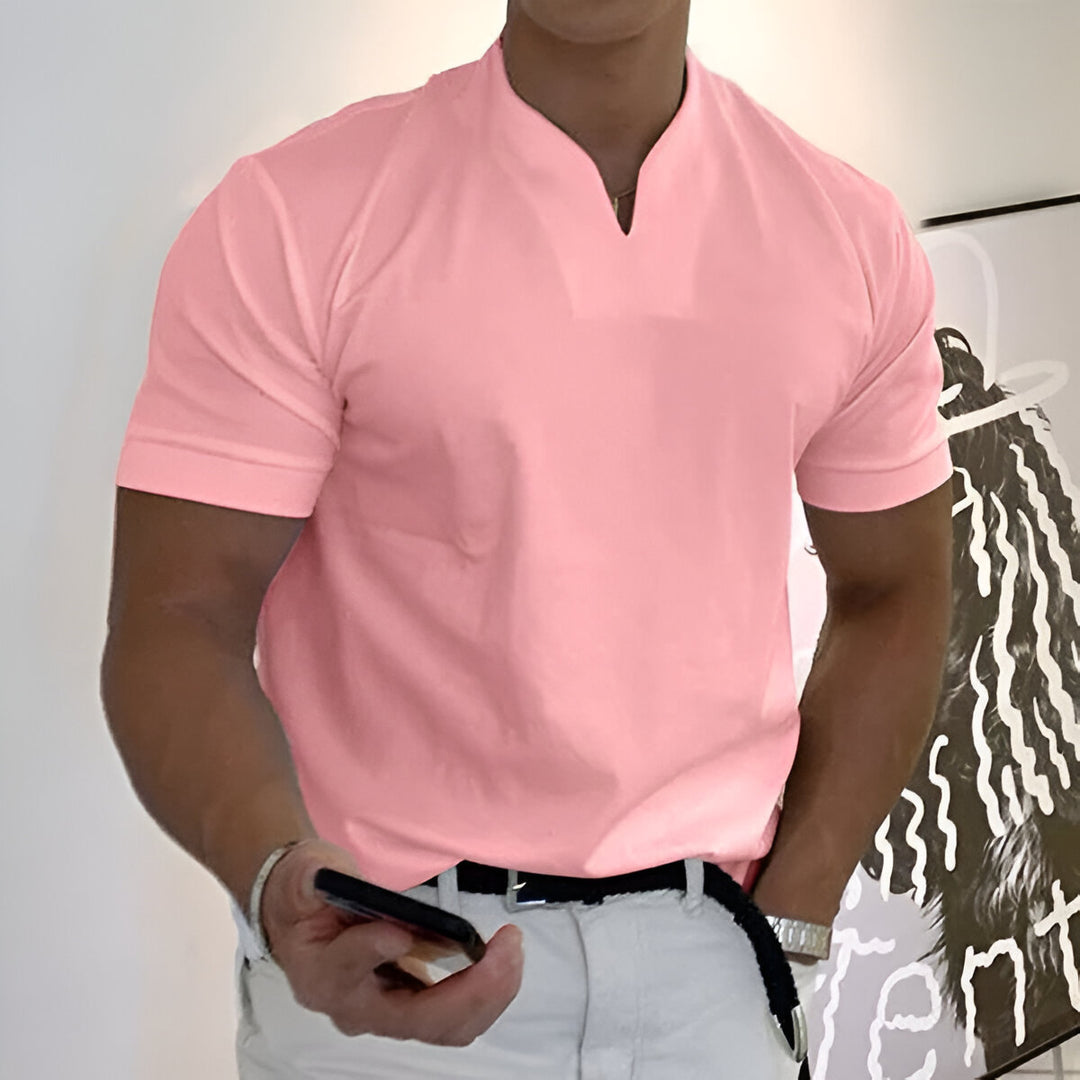 Herr T-shirt | Slimfit | Öppen Hals | Sommar