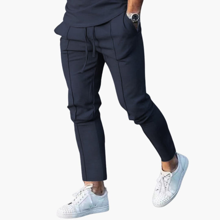 Herr Byxor | Slim Fit | Elastisk Midja | Sommar
