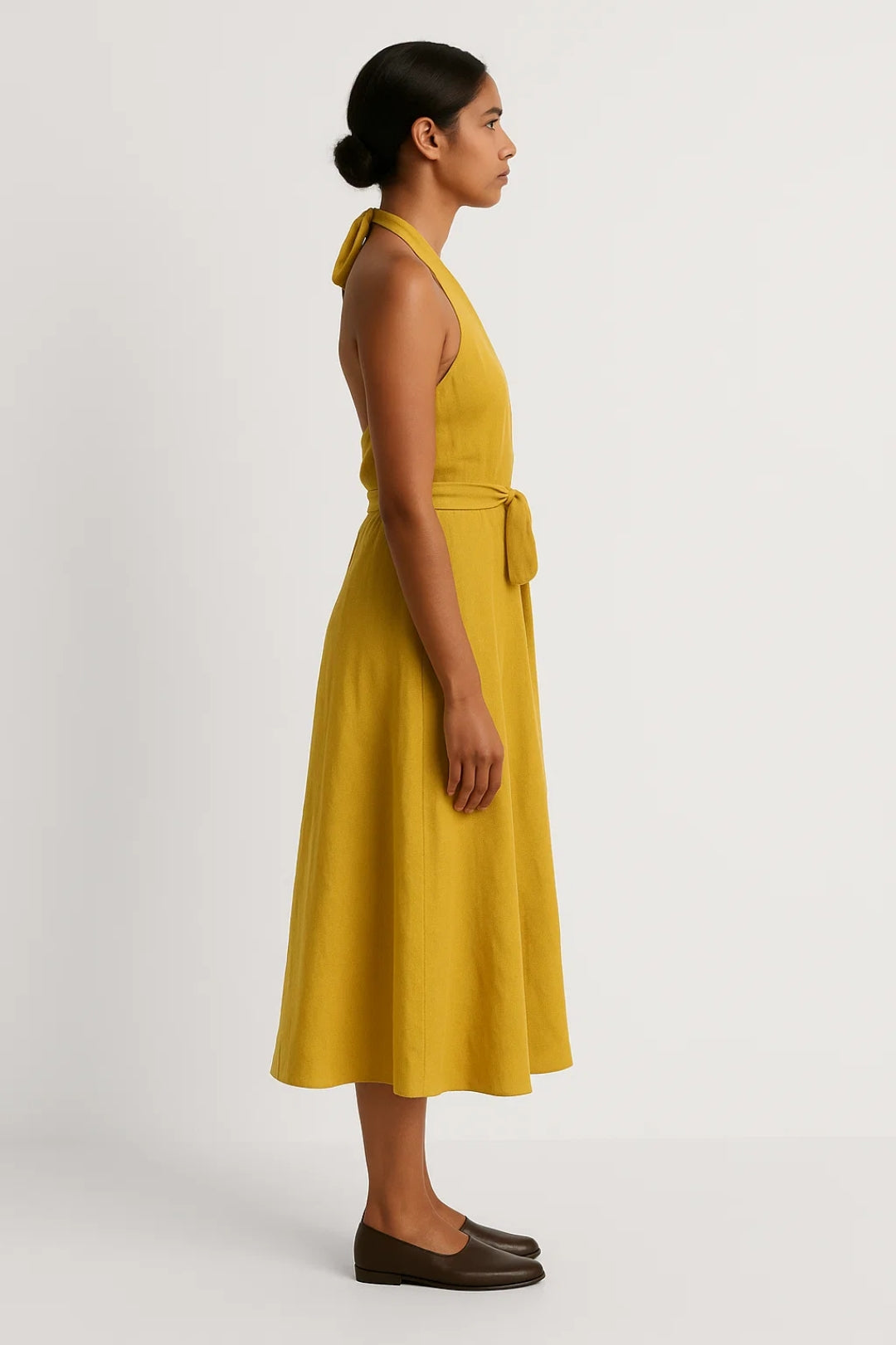 Dam Klänning | Elegant | Halterneck Met Strikband | Sommar