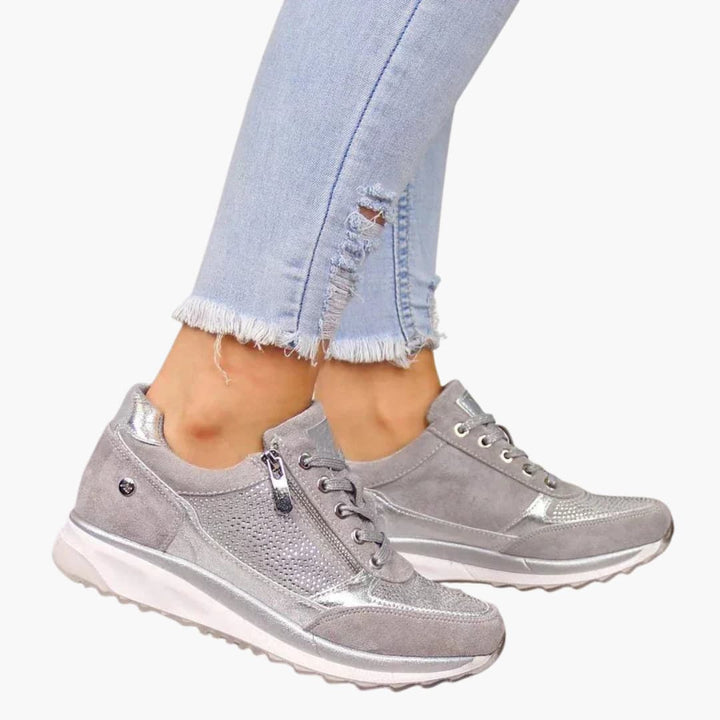 Dam Sneakers | Dragkedja Sida | Snörning | Sommar
