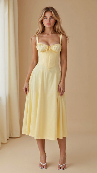 Midjeklänning för kvinnor | Bustier Design | Graciös &amp; Elegant | Tidlös stil