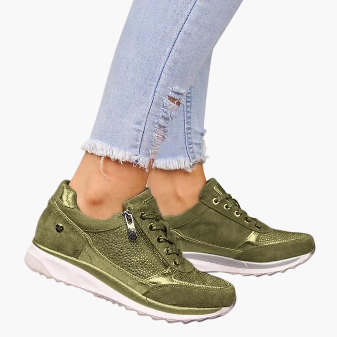 Dam Sneakers | Dragkedja Sida | Snörning | Sommar