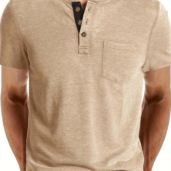 Herr T-shirt | Med Knappar | Med Knappar | Sommar