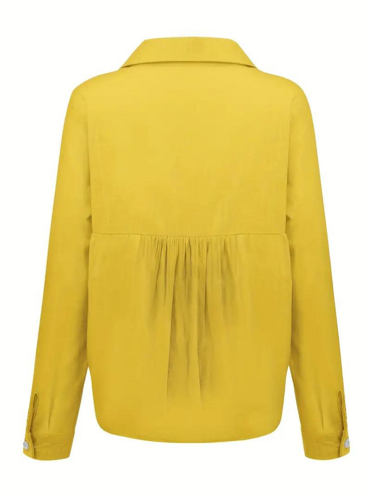 Dam Blus | Ledig Passform | Knappstängning | Sommar
