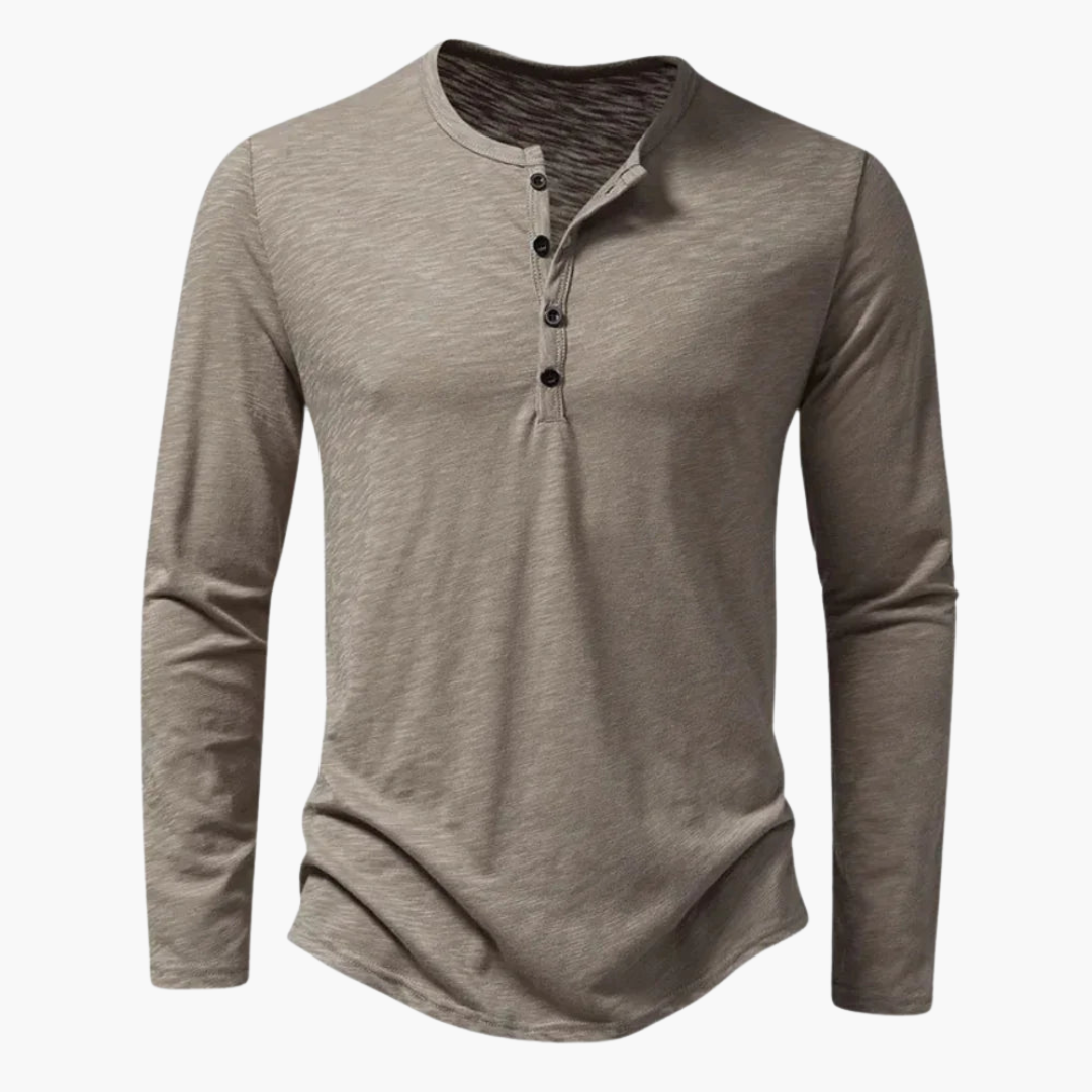 Herr T-shirt | Slim Fit | Med Knappar | Sommar