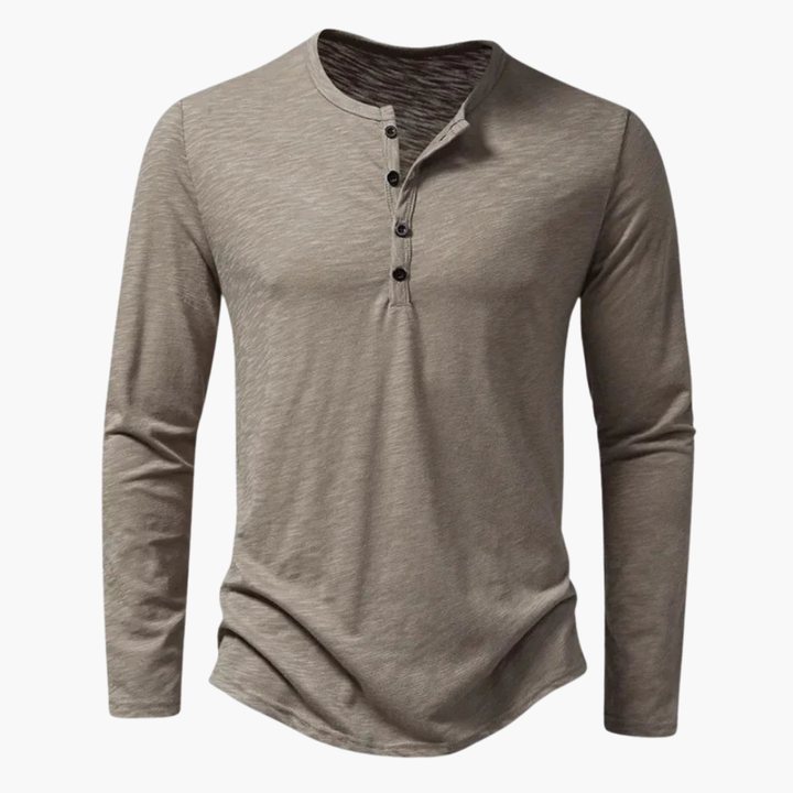 Herr T-shirt | Slim Fit | Med Knappar | Sommar