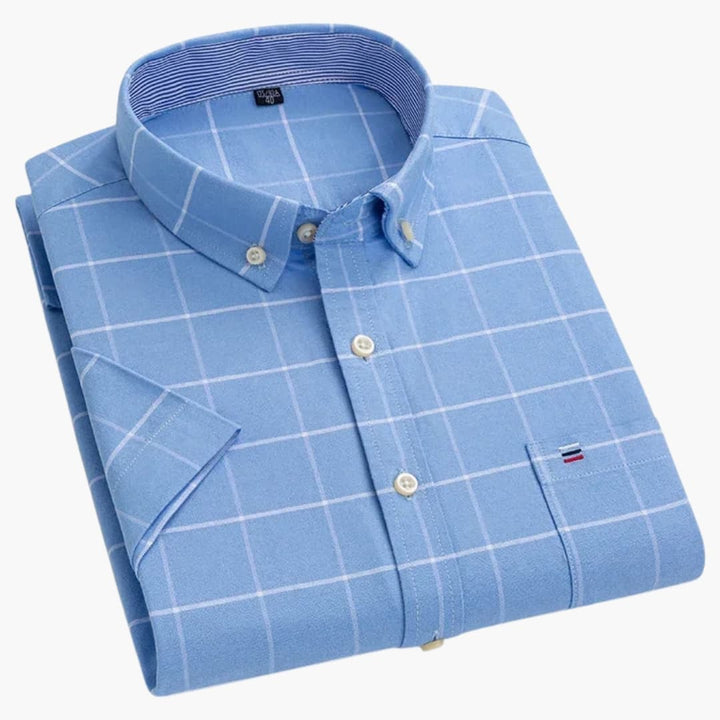 Herr Skjorta | Elegant | Kort Ärm | Sommar
