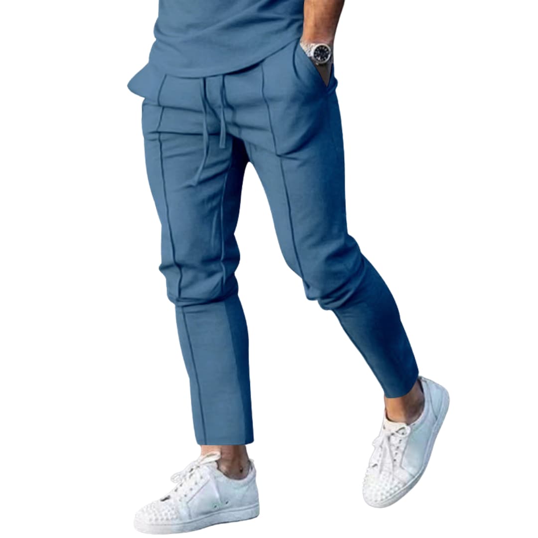 Herr Byxor | Slim Fit | Elastisk Midja | Sommar