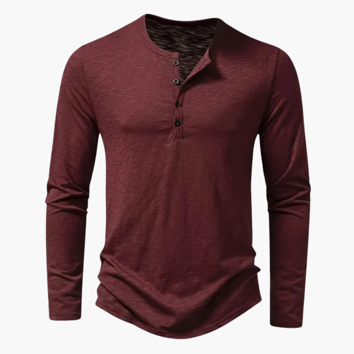 Herr T-shirt | Slim Fit | Med Knappar | Sommar