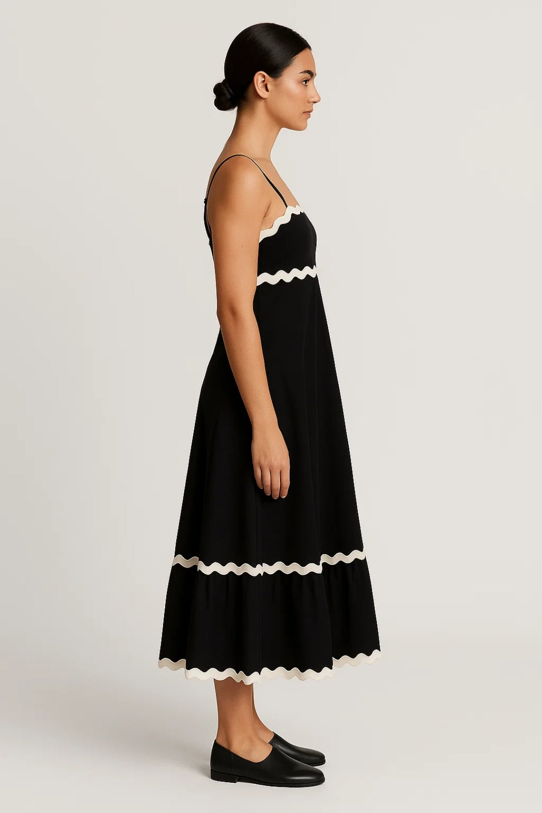 Dam Klänning | A-linje Elegant | Tunna Band | Sommar