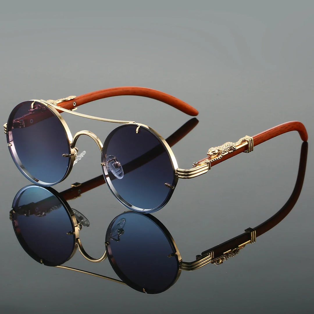 Herr Solglasögon | Retro | Rund Design | Sommar