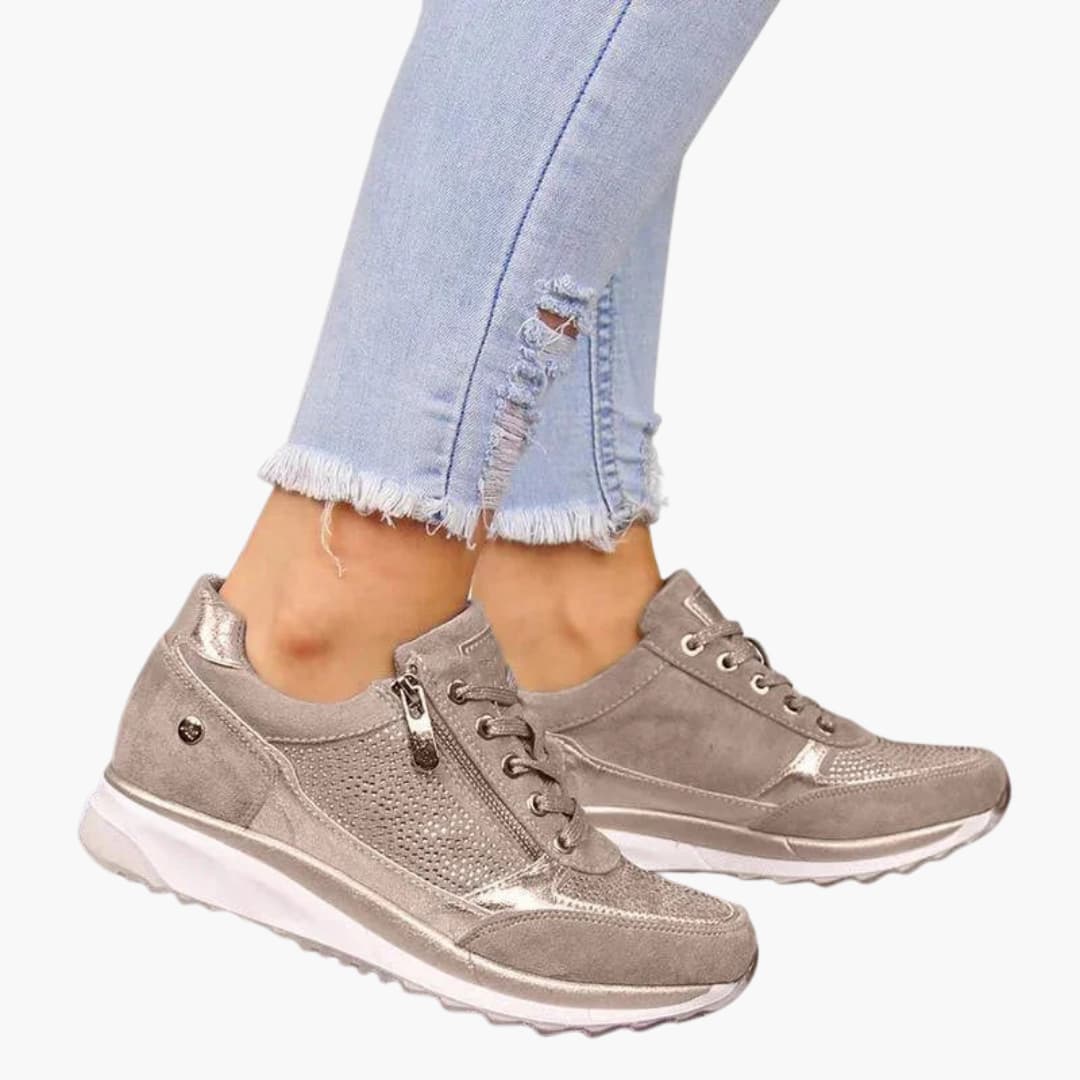 Dam Sneakers | Dragkedja Sida | Snörning | Sommar
