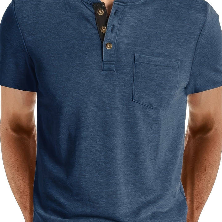 Herr T-shirt | Med Knappar | Med Knappar | Sommar