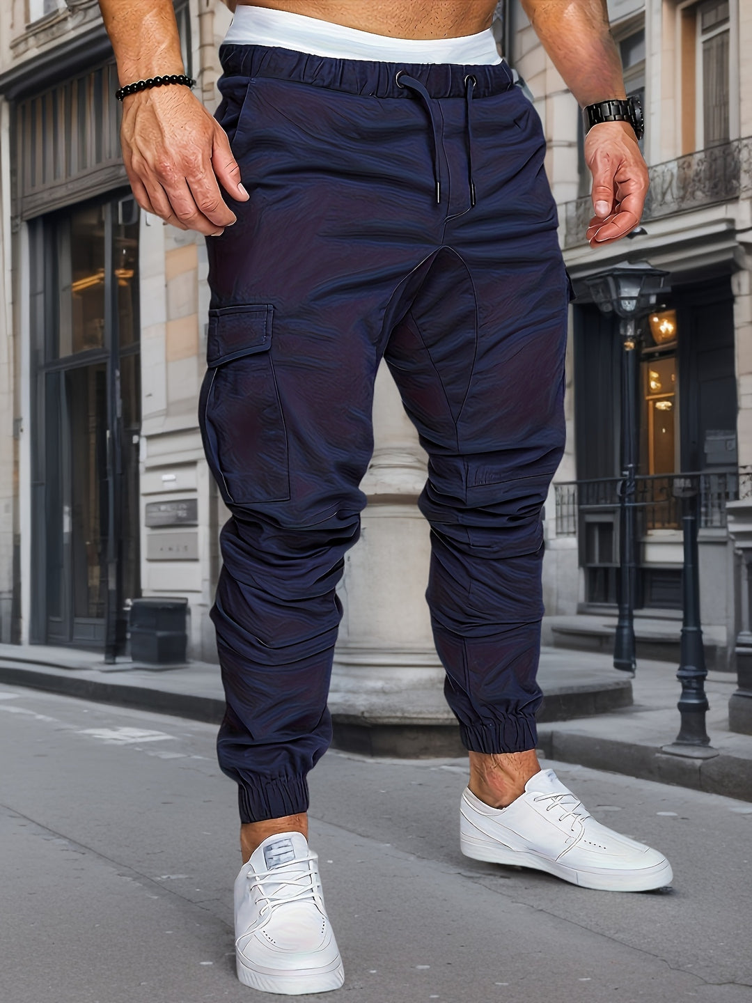 Herr Cargo Jogger | Straight | Elastisk Midja | Sommar