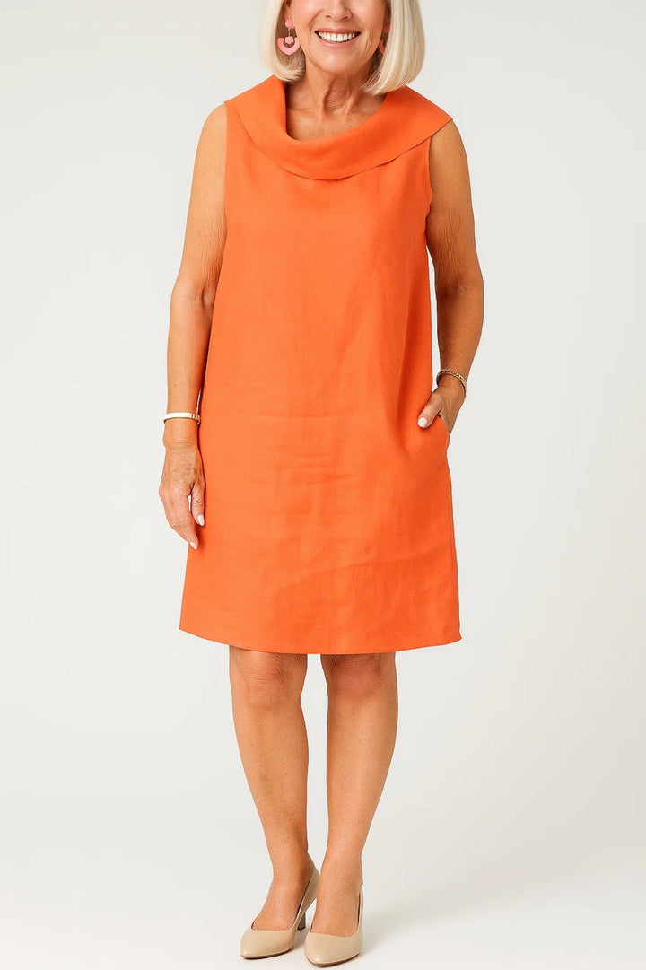 Dames Klänning | Rak Elegant | Ärmlös Modell | Sommar