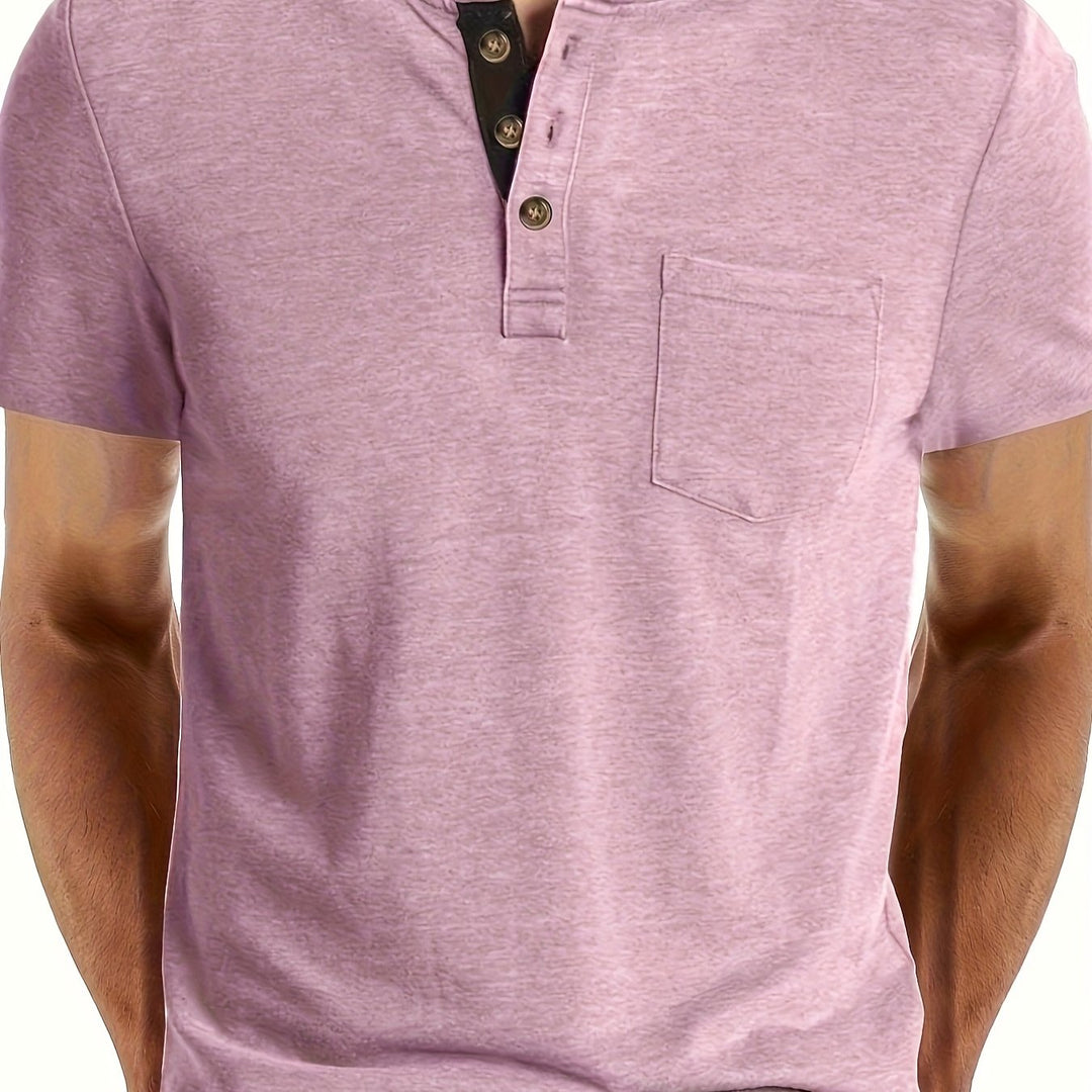Herr T-shirt | Med Knappar | Med Knappar | Sommar