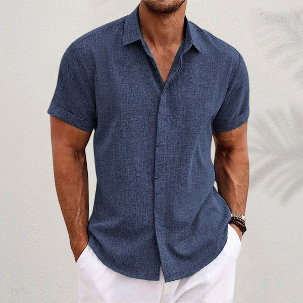 Herr Skjorta | Elegant | Kort Ärm | Sommar