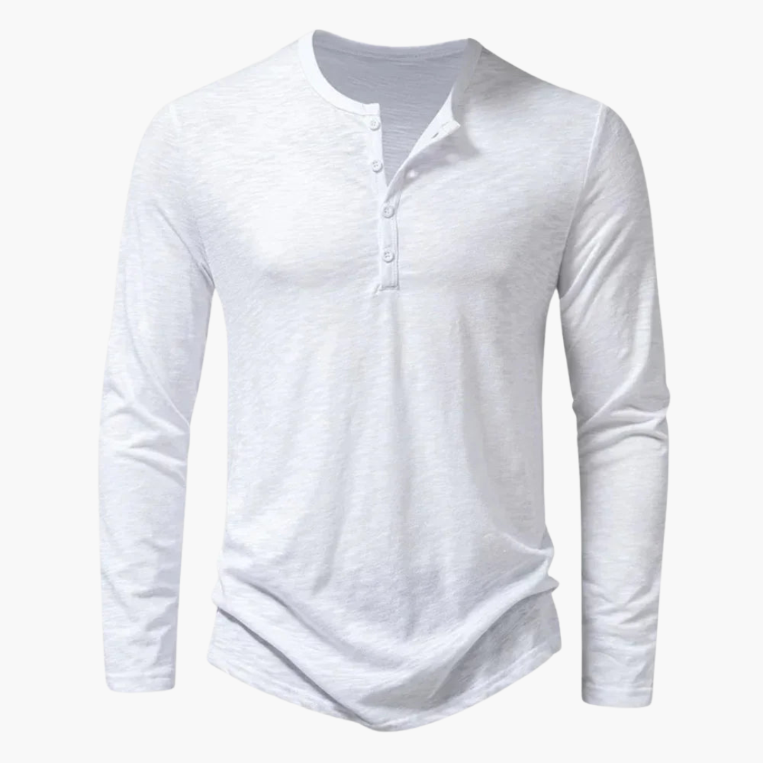Herr T-shirt | Slim Fit | Med Knappar | Sommar