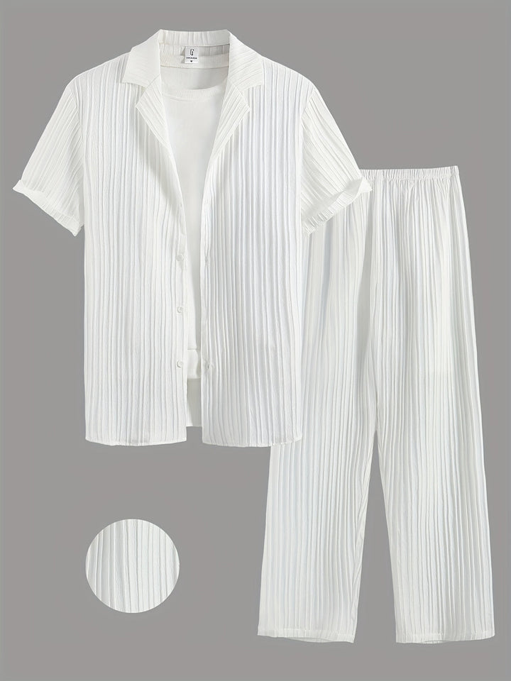 Herr Set | Oversized | Med Knappar | Sommar
