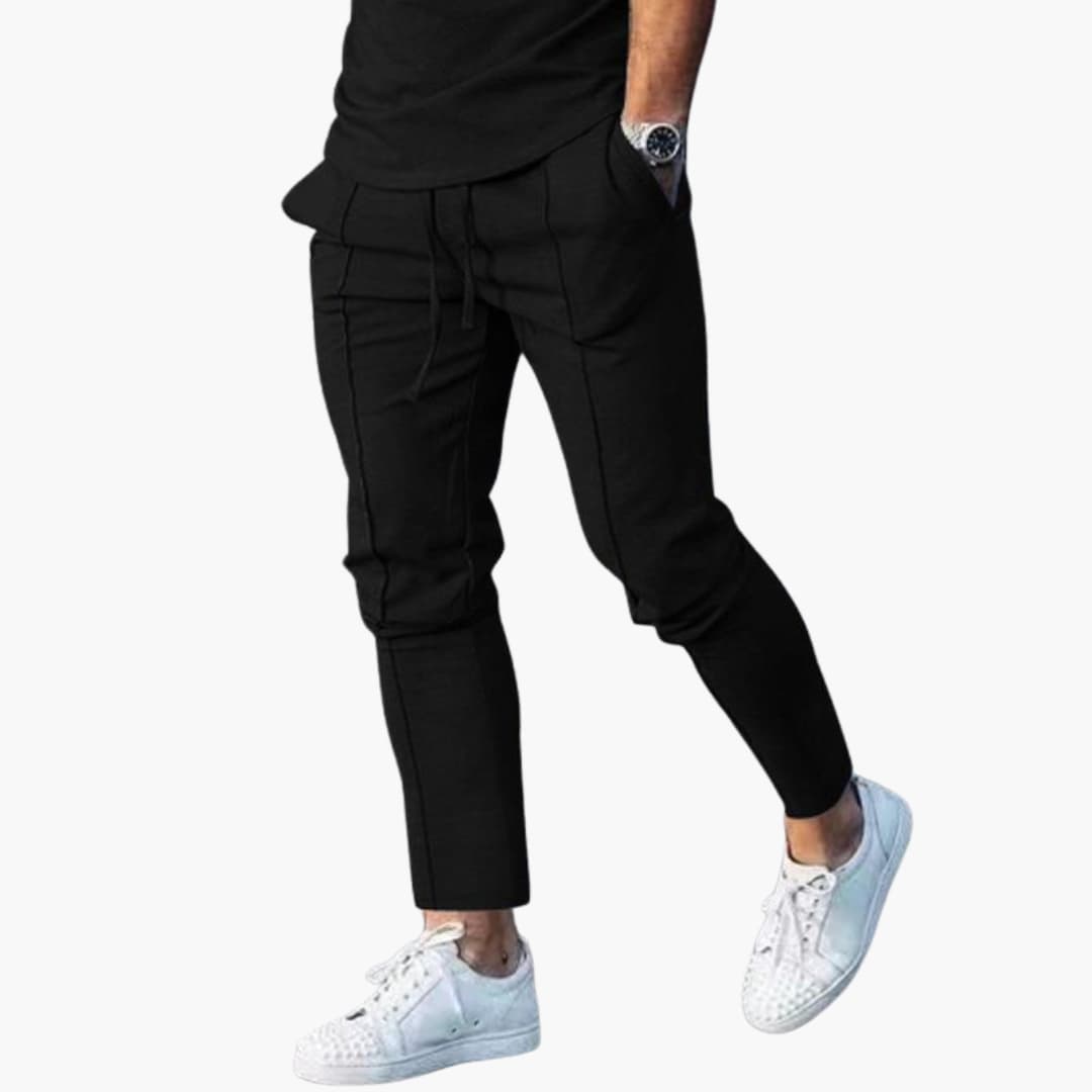 Herr Byxor | Slim Fit | Elastisk Midja | Sommar