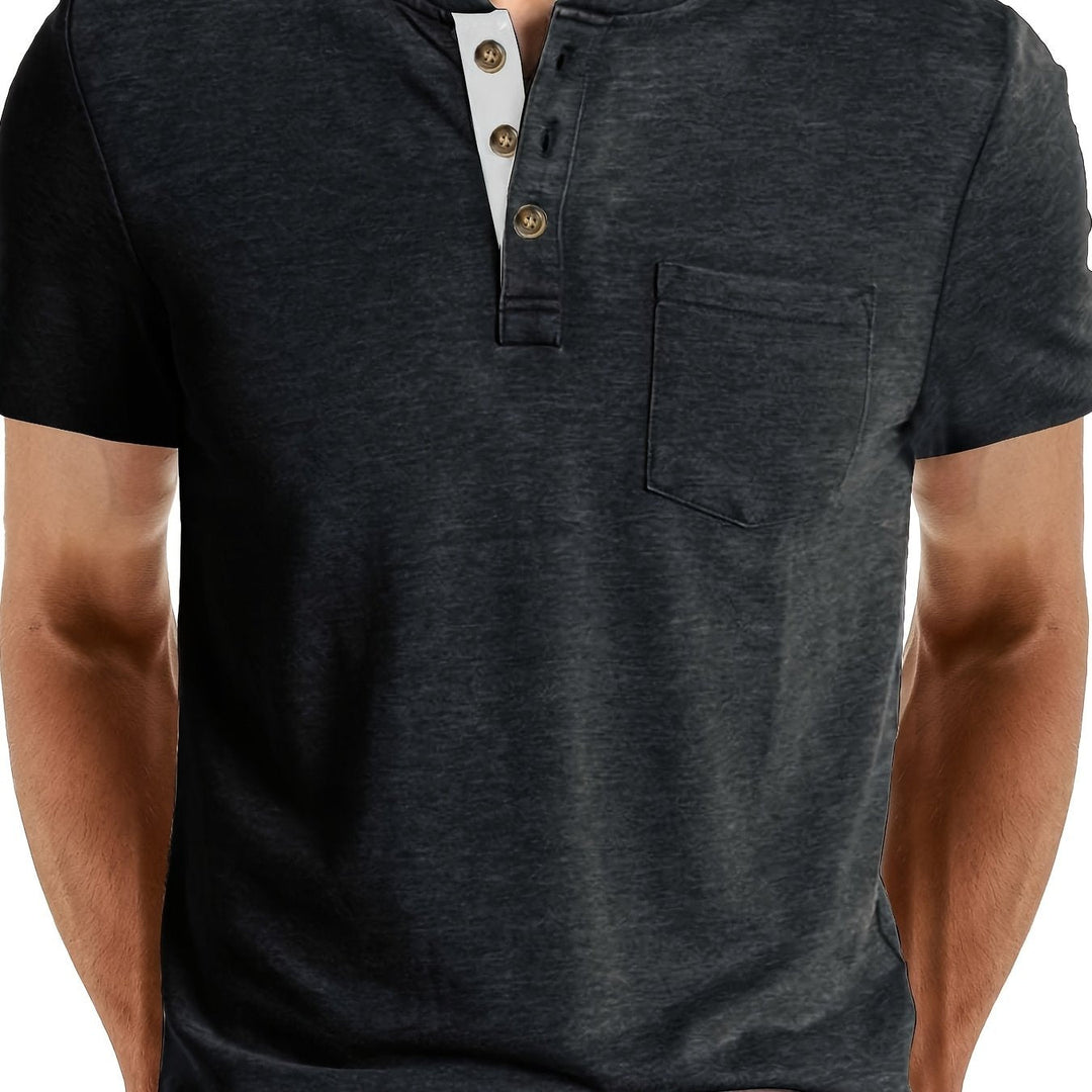 Herr T-shirt | Med Knappar | Med Knappar | Sommar