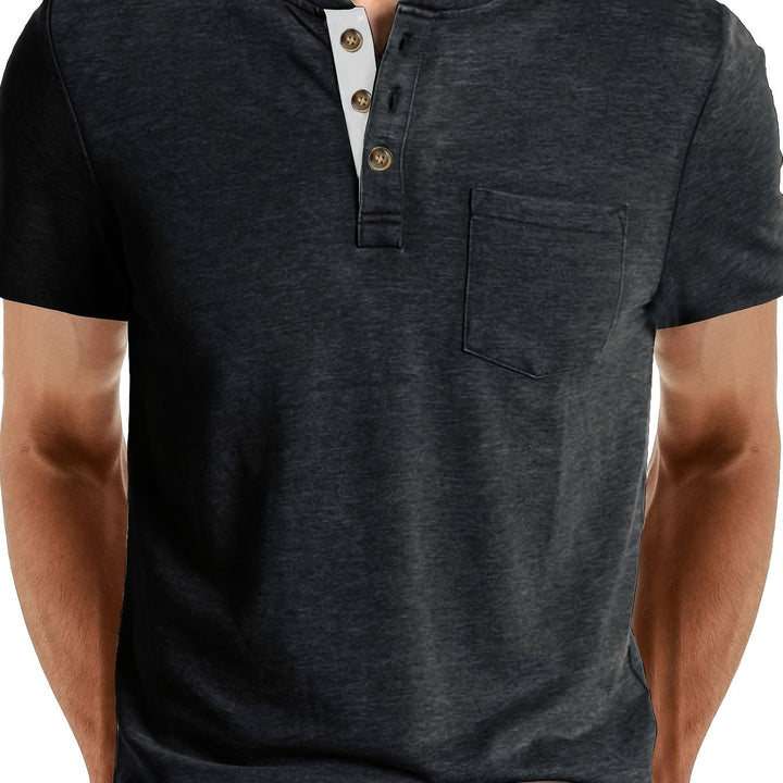Herr T-shirt | Med Knappar | Med Knappar | Sommar