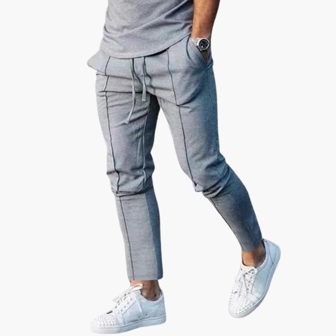 Herr Byxor | Slim Fit | Elastisk Midja | Sommar