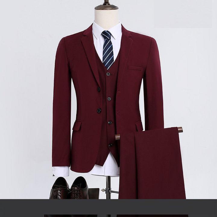 Herr Set | Elegant Tapered | Med Knappar | Vår