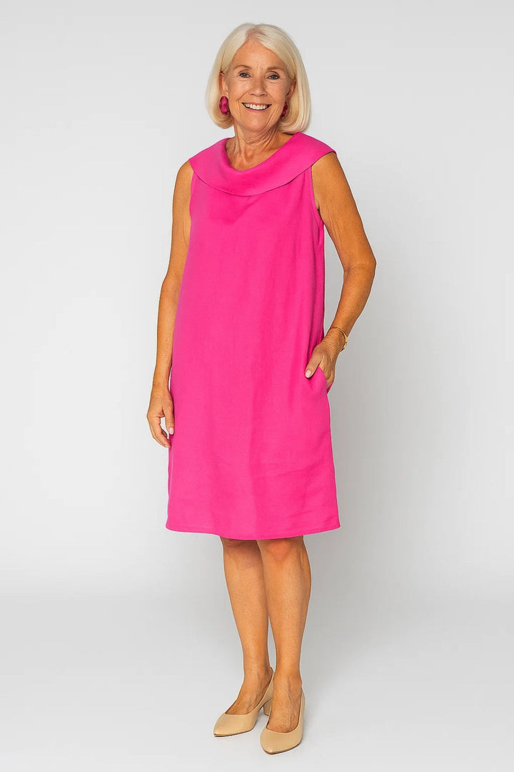 Dames Klänning | Rak Elegant | Ärmlös Modell | Sommar