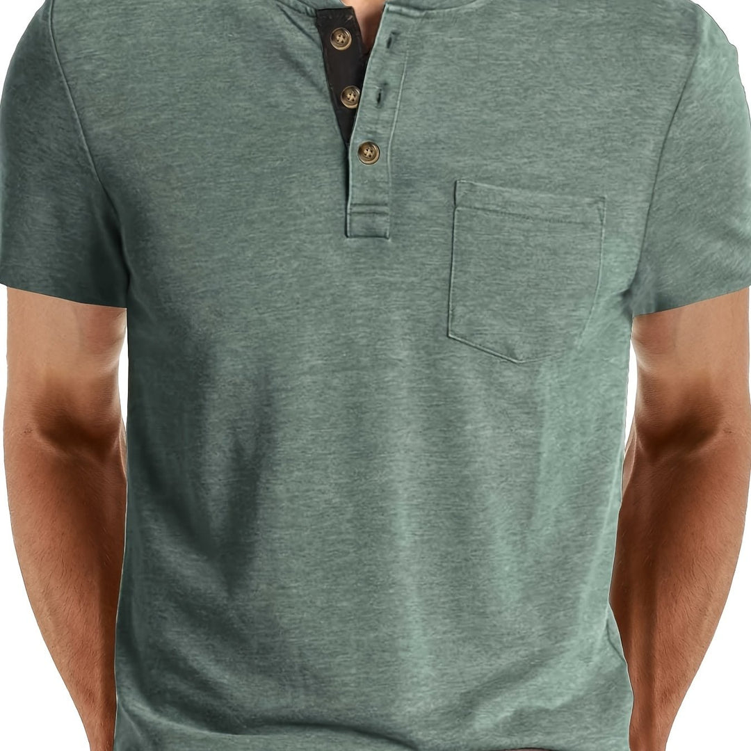 Herr T-shirt | Med Knappar | Med Knappar | Sommar