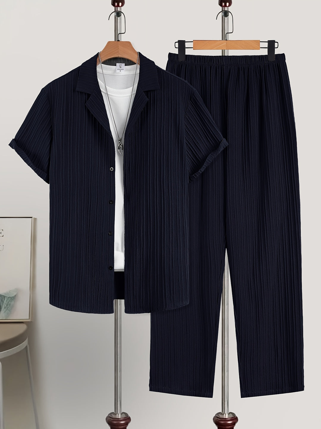 Herr Set | Oversized | Med Knappar | Sommar