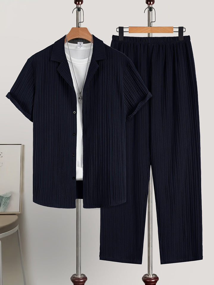 Herr Set | Oversized | Med Knappar | Sommar