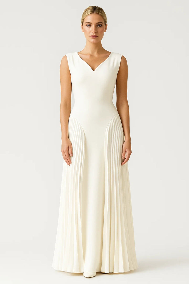 Dam Klänning | Elegant | Plisserad Design | Sommar